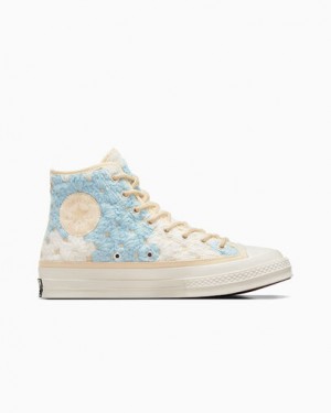 White / Black / Multicolor Converse Upcycle Chuck 70 Crochet Blankets Men Sneakers Singapore | C-92304789