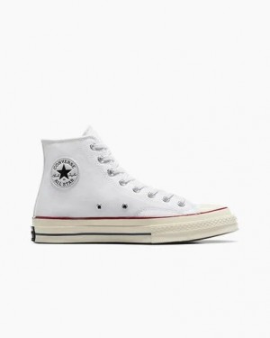 White / Dark Red Converse Chuck 70 Men Canvas Shoes Singapore | C-27618509