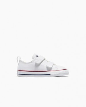 White / Dark Red / Navy Converse Chuck Taylor All Star 2V Kids' Canvas Shoes Singapore | C-08326719
