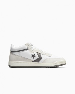 White / Grey Converse CONS Fastbreak Pro Suede Nylon Men Skate Shoes Singapore | C-83460919