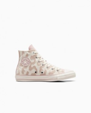 White / Grey Converse Chuck Taylor All Star Leopard Kids' Sneakers Singapore | C-60184329