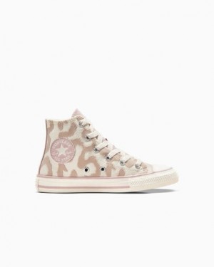 White / Grey Converse Chuck Taylor All Star Leopard Kids' Sneakers Singapore | C-72490589