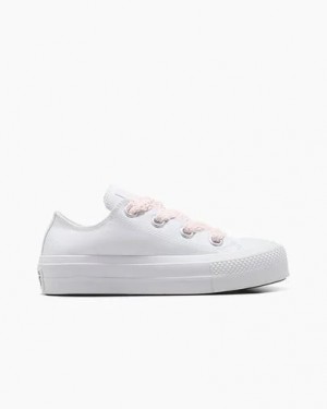 White / Pink Converse Chuck Taylor All Star Lift Women Platform Shoes Singapore | C-19025839