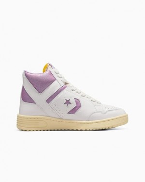 White / Purple Converse Shai Weapon Men Basketball Shoes Singapore | C-67125989
