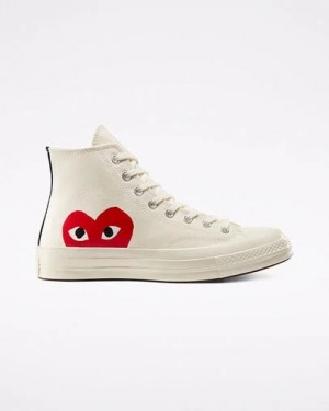 White / Red Converse Converse x PLAY Comme des Garçons Chuck 70 Women Sneakers Singapore | C-74235869