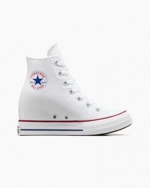 White / Red / Navy Converse Chuck Taylor All Star Wedge Women Platform Shoes Singapore | C-06231949