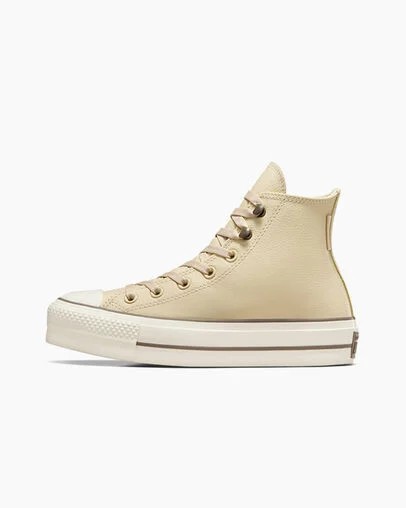 Beige Converse Chuck Tayor All Star Lift Women Platform Shoes Singapore | C-53482679
