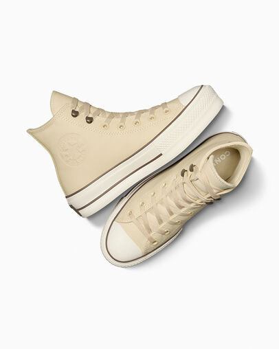 Beige Converse Chuck Tayor All Star Lift Women Platform Shoes Singapore | C-53482679