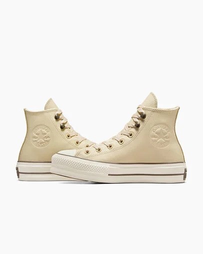 Beige Converse Chuck Tayor All Star Lift Women Platform Shoes Singapore | C-53482679