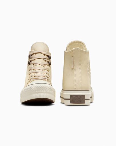 Beige Converse Chuck Tayor All Star Lift Women Platform Shoes Singapore | C-53482679