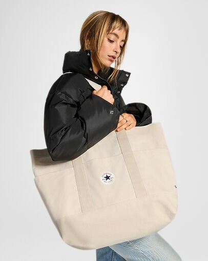 Beige Converse Premium Canvas Men Tote Bag Singapore | C-76423959