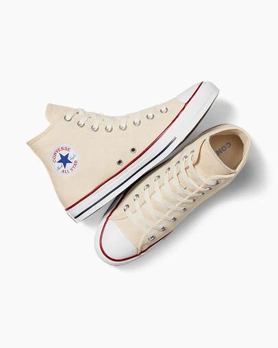 Beige White Converse Chuck Taylor All Star Men Canvas Shoes Singapore | C-72956319