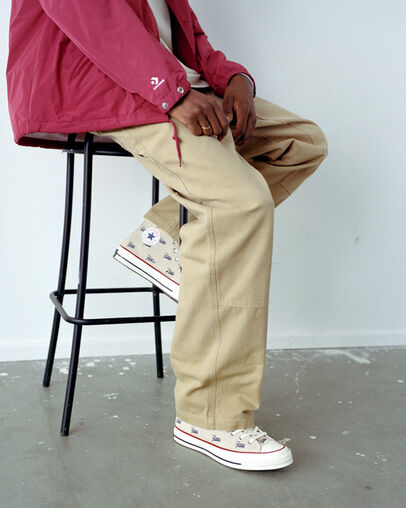 Beige White / Blue Converse Converse x Patta Chuck 70 Men Sneakers Singapore | C-13879249