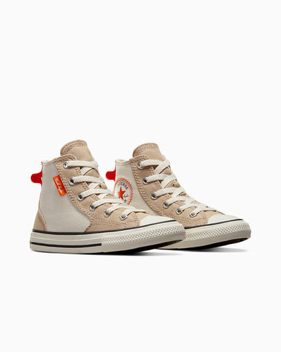 Beige / Orange Converse Chuck Taylor All Star Kids' Canvas Shoes Singapore | C-30619759