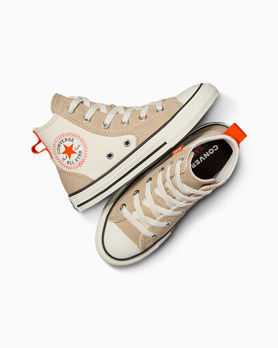 Beige / Orange Converse Chuck Taylor All Star Kids' Canvas Shoes Singapore | C-30619759