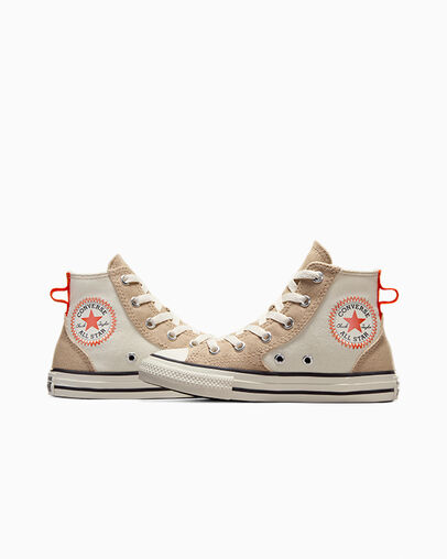 Beige / Orange Converse Chuck Taylor All Star Kids' Canvas Shoes Singapore | C-30619759