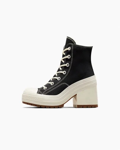 Black Converse Chuck 70 De Luxe Heel Women Sneakers Singapore | C-52348099
