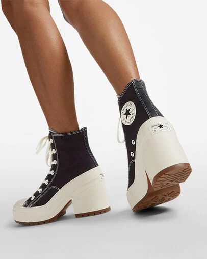 Black Converse Chuck 70 De Luxe Heel Women Sneakers Singapore | C-52348099