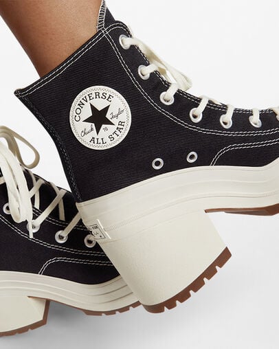 Black Converse Chuck 70 De Luxe Heel Women Sneakers Singapore | C-52348099