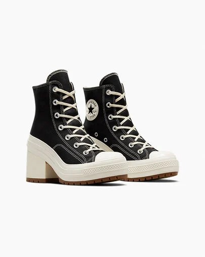 Black Converse Chuck 70 De Luxe Heel Women Sneakers Singapore | C-52348099