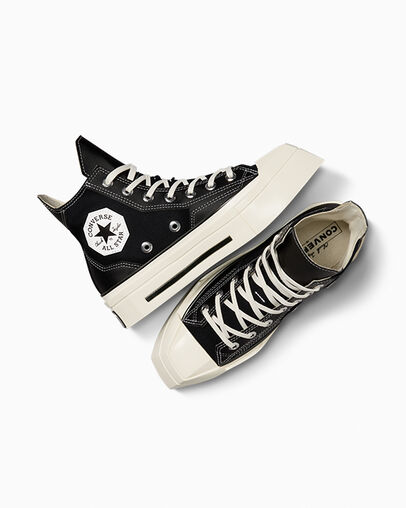 Black Converse Chuck 70 De Luxe Squared Men Sneakers Singapore | C-41376289