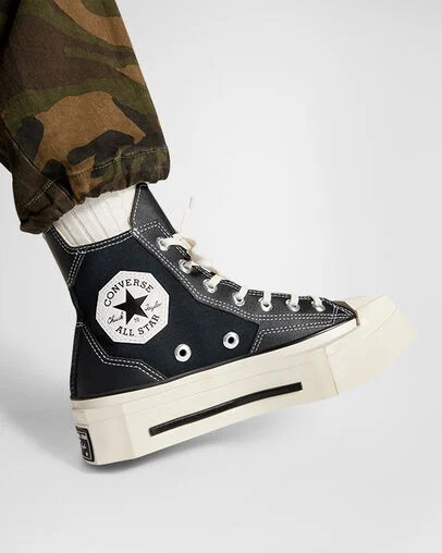 Black Converse Chuck 70 De Luxe Squared Women Sneakers Singapore | C-20754919