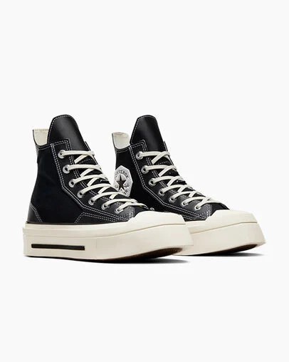 Black Converse Chuck 70 De Luxe Squared Women Sneakers Singapore | C-20754919