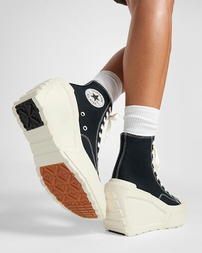 Black Converse Chuck 70 De Luxe Wedge Women Sneakers Singapore | C-38764909