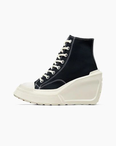 Black Converse Chuck 70 De Luxe Wedge Women Sneakers Singapore | C-38764909