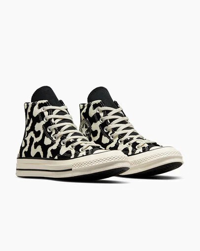 Black Converse Chuck 70 Leopard Remix Women Sneakers Singapore | C-75129489