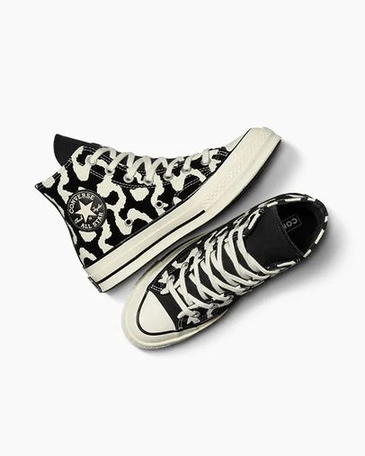 Black Converse Chuck 70 Leopard Remix Women Sneakers Singapore | C-75129489