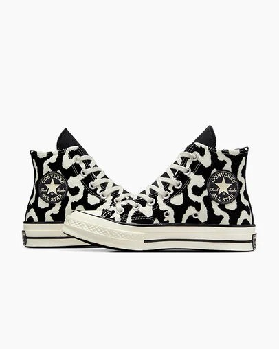 Black Converse Chuck 70 Leopard Remix Women Sneakers Singapore | C-75129489