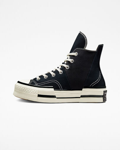 Black Converse Chuck 70 Plus Women Sneakers Singapore | C-64209539