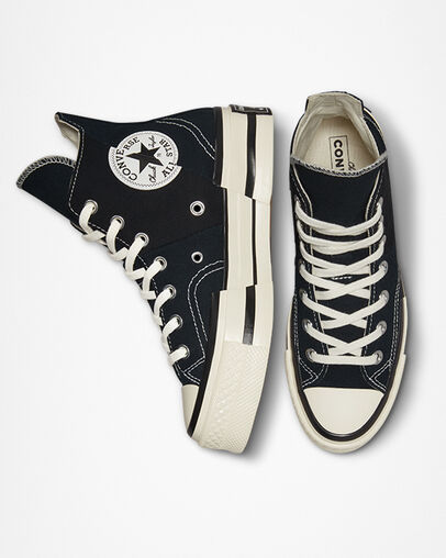 Black Converse Chuck 70 Plus Women Sneakers Singapore | C-64209539