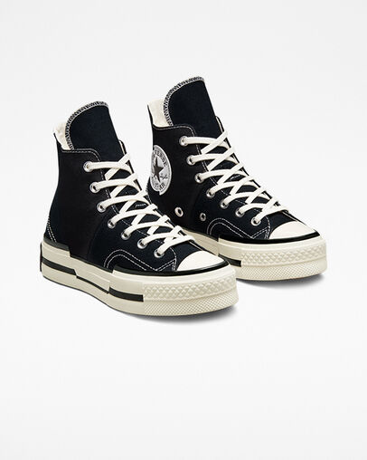 Black Converse Chuck 70 Plus Women Sneakers Singapore | C-64209539