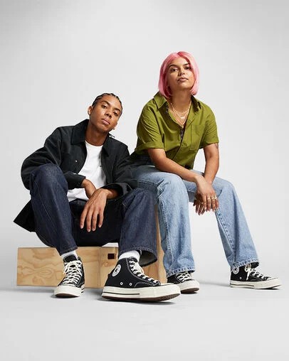 Black Converse Chuck 70 Women Canvas Shoes Singapore | C-83021649