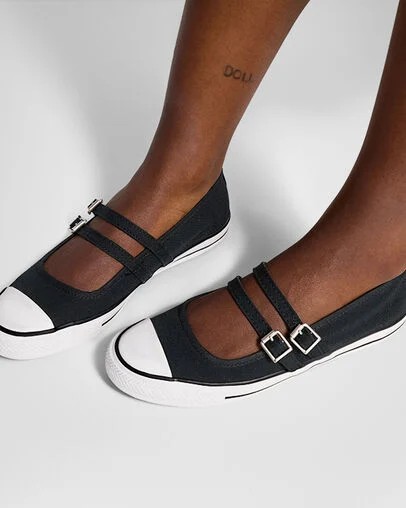 Black Converse Chuck Taylor All Star Dainty Women Mary Jane Singapore | C-70682539