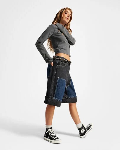 Black Converse Chuck Taylor All Star Embroidered Little Women Sneakers Singapore | C-36972809