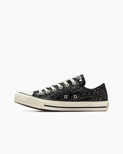 Black Converse Chuck Taylor All Star Glitter Women Sneakers Singapore | C-28415639