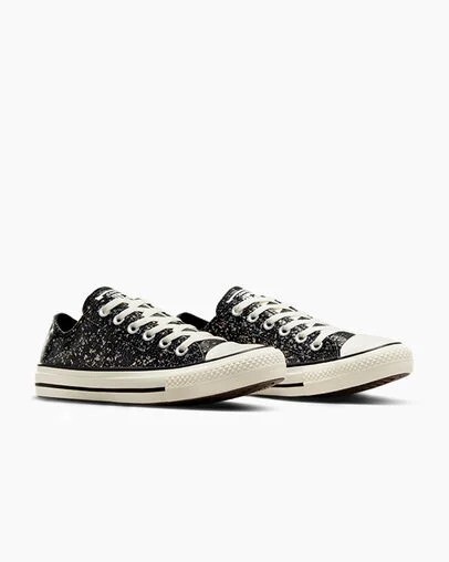 Black Converse Chuck Taylor All Star Glitter Women Sneakers Singapore | C-28415639