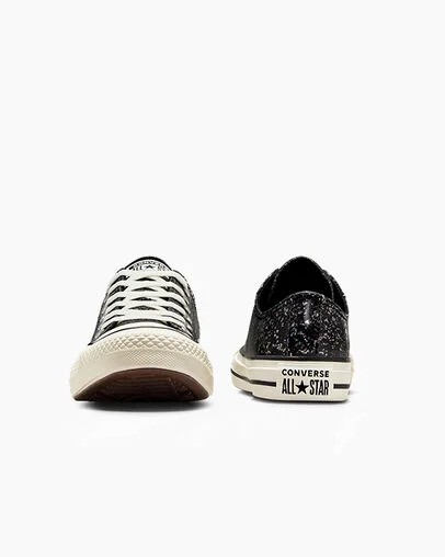 Black Converse Chuck Taylor All Star Glitter Women Sneakers Singapore | C-28415639
