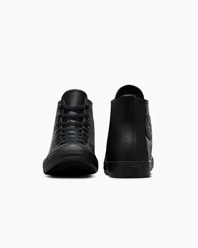 Black Converse Chuck Taylor All Star Leather Men Sneakers Singapore | C-29180749