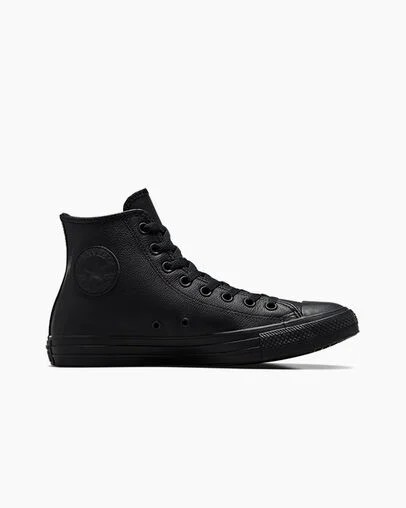 Black Converse Chuck Taylor All Star Leather Women Sneakers Singapore | C-75314829
