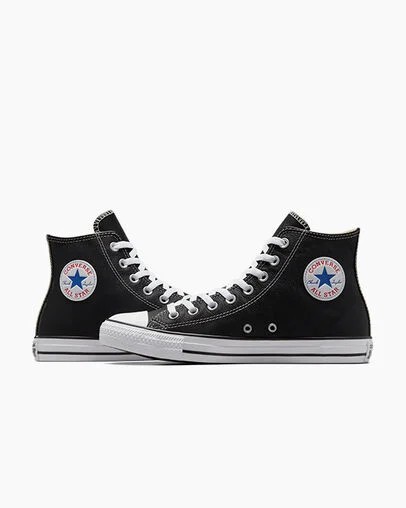 Black Converse Chuck Taylor All Star Leather Women Sneakers Singapore | C-43028769