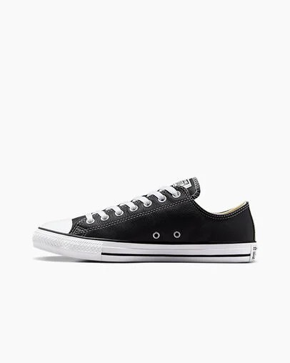 Black Converse Chuck Taylor All Star Leather Women Tennis Shoes Singapore | C-93162479