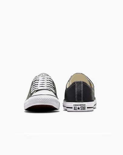 Black Converse Chuck Taylor All Star Leather Women Tennis Shoes Singapore | C-93162479