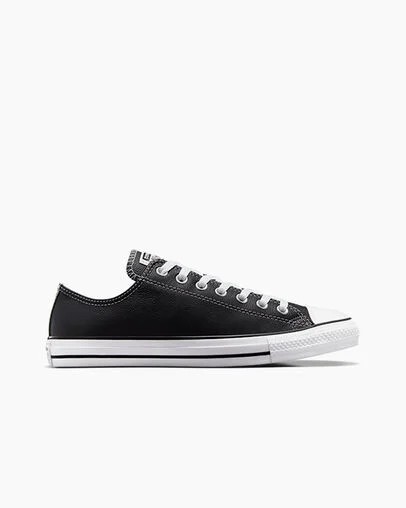 Black Converse Chuck Taylor All Star Leather Women Tennis Shoes Singapore | C-93162479