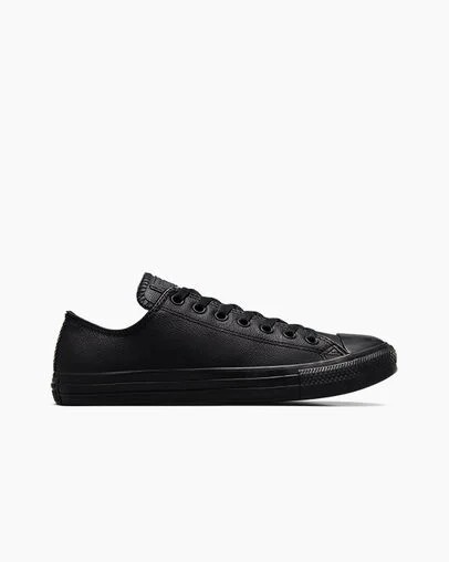 Black Converse Chuck Taylor All Star Leather Women Tennis Shoes Singapore | C-79456809
