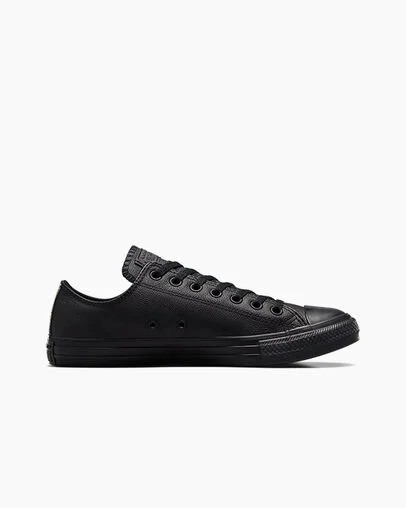 Black Converse Chuck Taylor All Star Leather Women Tennis Shoes Singapore | C-79456809
