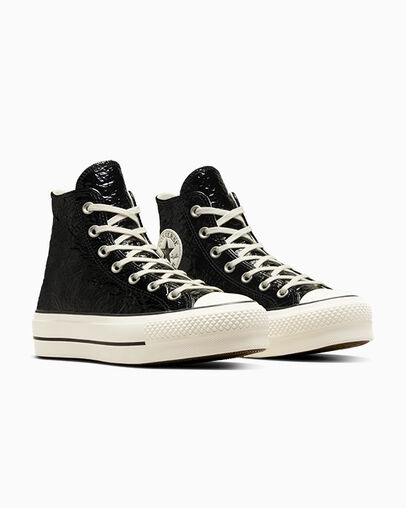 Black Converse Chuck Taylor All Star Lift Women Platform Shoes Singapore | C-78452619
